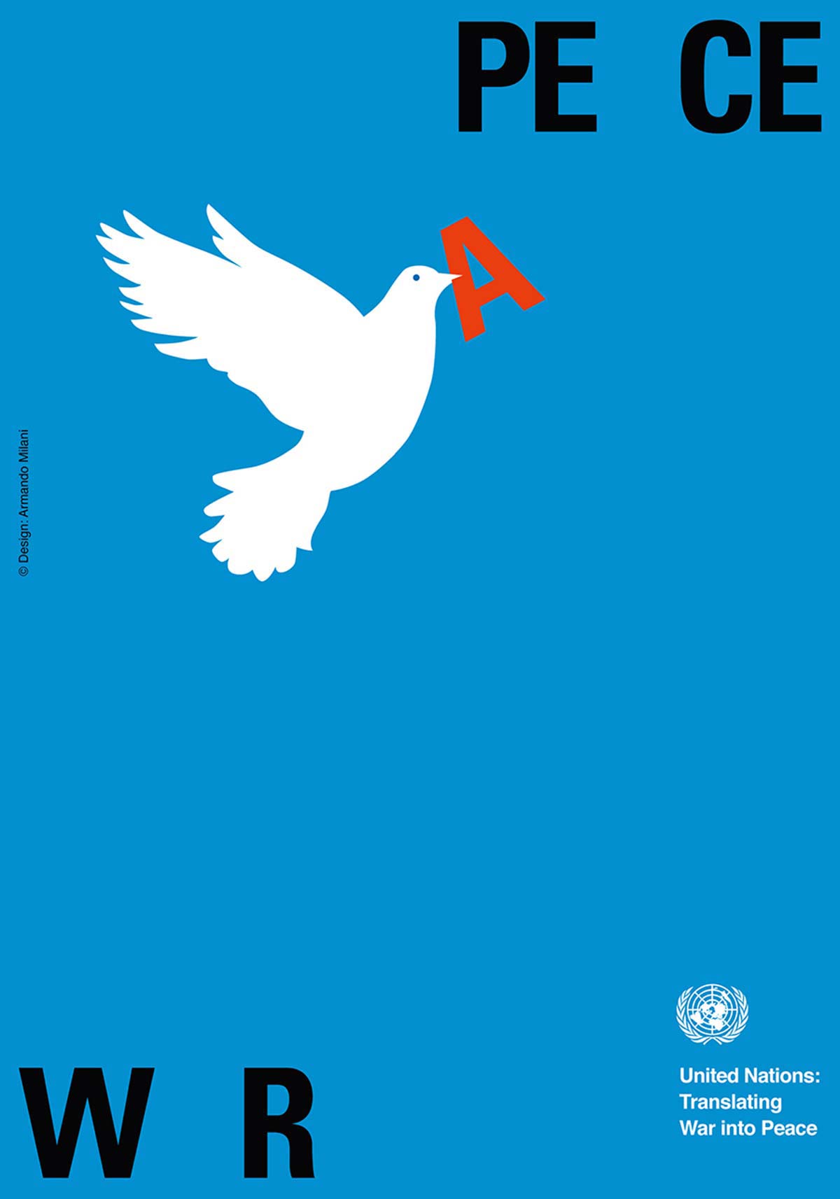 Плакат Армандо Милани «Перевод войны в мир», 2003 г.
